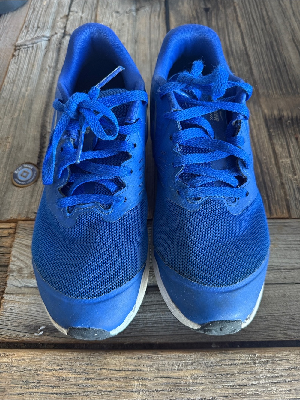Nike Royal Blue Kids Sneakers - Lightweight Lace-Up Trainers